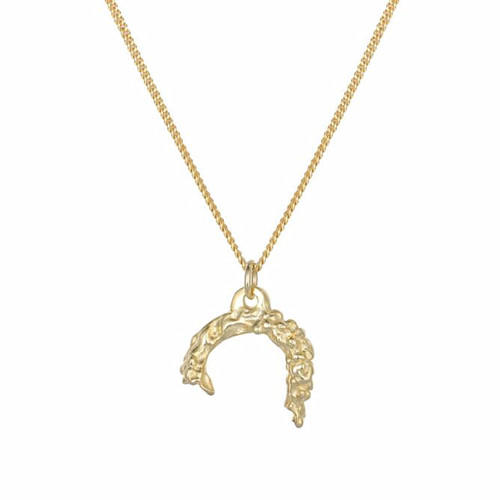 Creative design fashion jewelry in gold plating 925 silver C shaped necklace